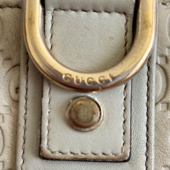 GUCCI Beige GG Monogram Wallet w/ Gold D-Ring Buckle – Authentic Preloved Luxury - Picture 2 of 10